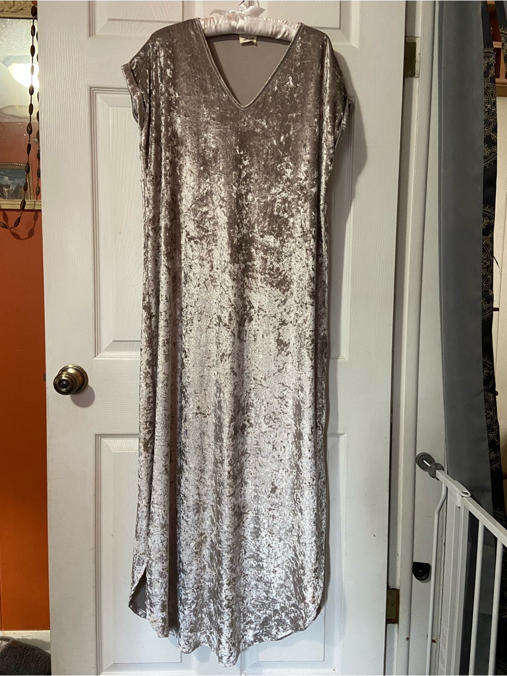 Silver Vintage Oversized Maxi Dress